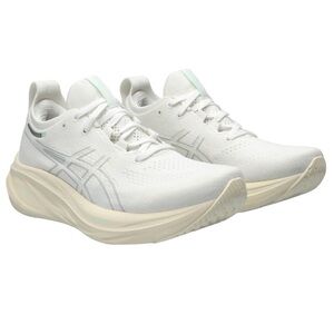 Asics White and Cream Athletic Shoes